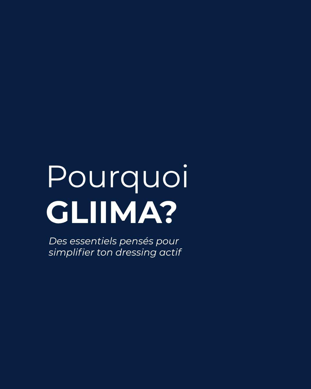 Publication Instagram Pourquoi GLIIMA sur fond bleu nuit