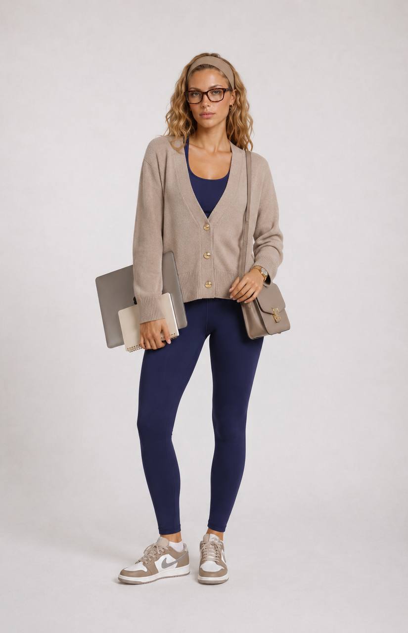 AURA essential Dark Navy en look soft office